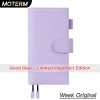 Limited Imperfect Moterm Pebbled Grain Leather Original Weeks Cover for Hobonichi and Skinny Mini Happy Planner Diary Notebook 1