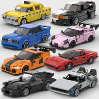 Moc City Car Vehicle Speed Champion Racer ae86 M3 M8 Building Blocks Brick R34 RX-7 Racing Super Technique Creative Garage Toys 1