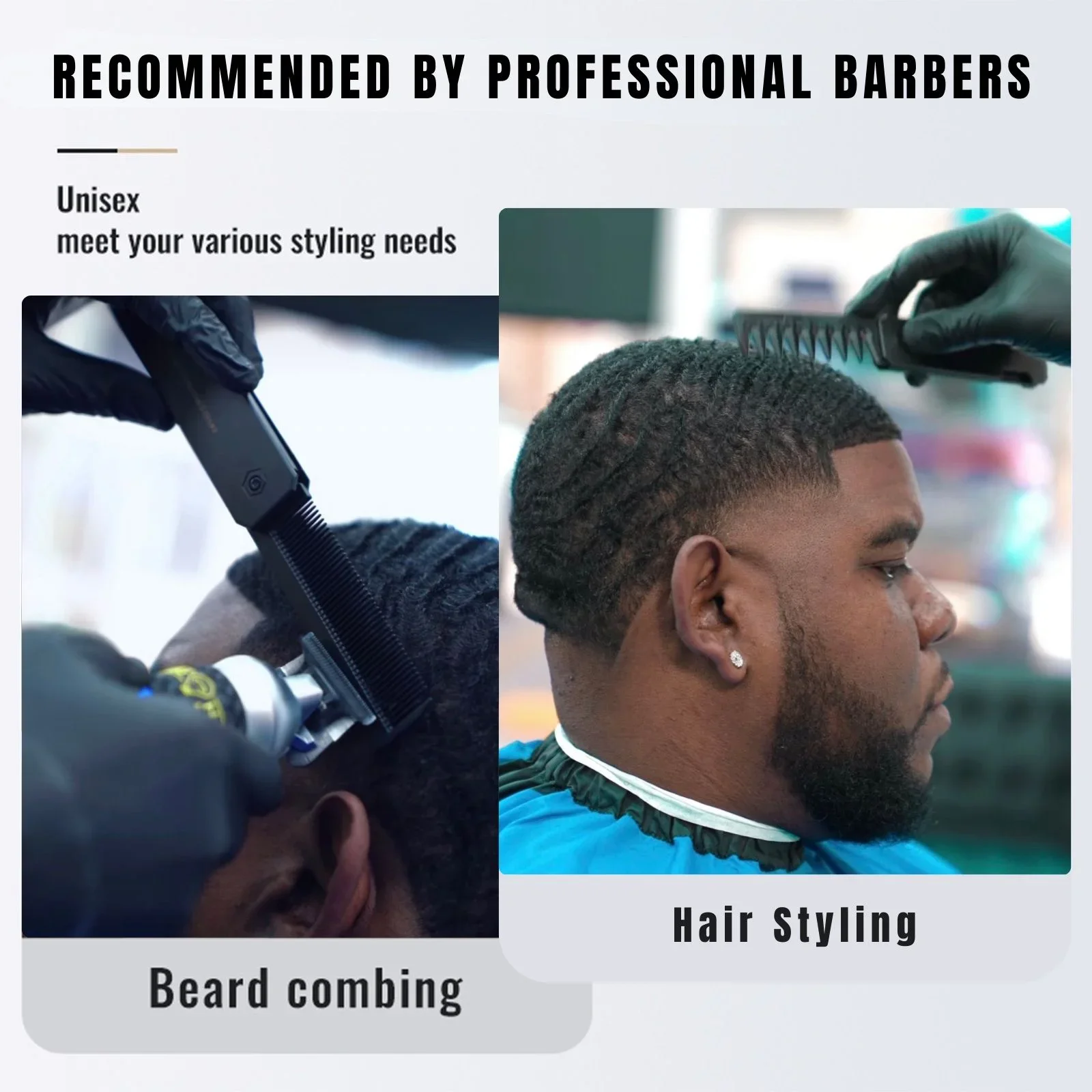 Professional 3 in 1 Pocket Folding Combs Wide Tooth Oil Head Comb