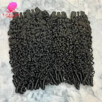 15A Fasci di capelli ricci birmani super doppi disegnati Fasci di capelli ricci a spirale vergine Capelli umani Estensioni di capelli vietnamiti grezzi