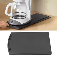 ZK40 Sliding Coffee Maker Tray Mat Countertop Coffee Machine Appliance Moving Holder Black 1
