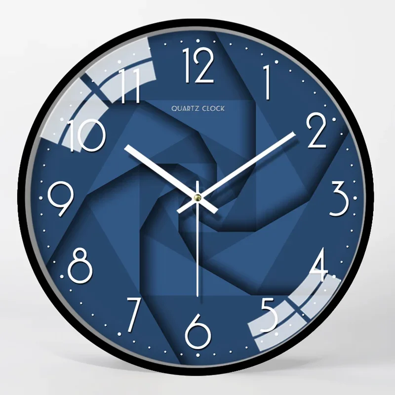 Silent Wall Clock Metal Clock Clocks Color:Style 10;Sheet Size:12 inch