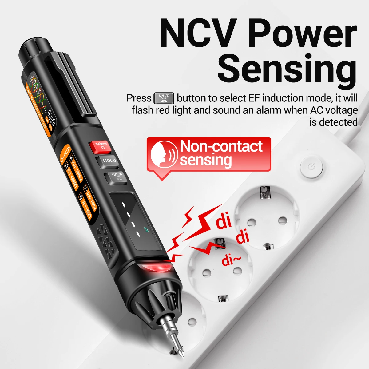 ANENG A3009 Mini Pen Multimeter Voice Broadcast 6000Counts Voltmeter VA Reverse LCD Flashlight NCV Tester for Voltage Resistance digital multimeter multimeter tester