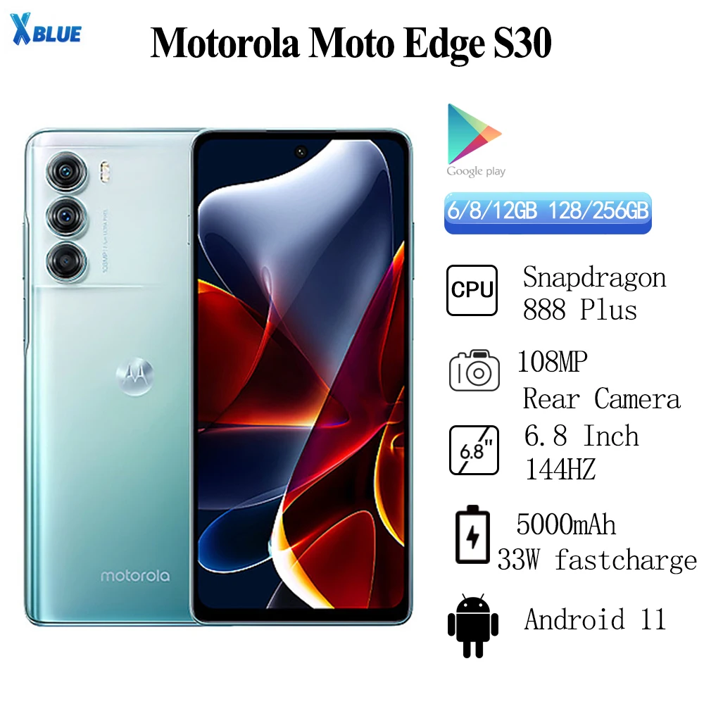 Motorola edge s30 12*256g， グローバルrom焼き済み Motorol Global Rom MOTO Edge S30, 5G Snapdragon 888 Plus