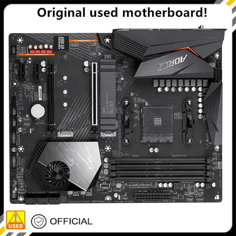Per X570 Aorus Elite Presa Per Scheda Madre Wifi Am4 Per Amd X570 Ddr4 M.2 Nvme Sata3 Scheda Madre Usata Desktop Originale