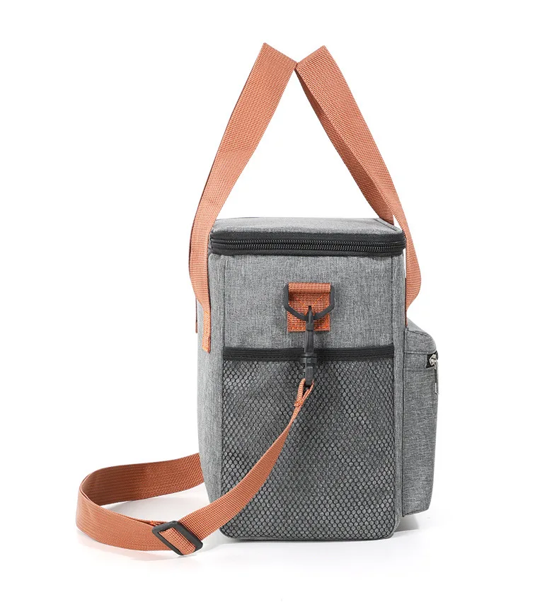 Large Capacity Double Layers Tote Cooler Lunch Bags Thermal Insulation Picnic Bags Waterproof Lunch Box with Shoulder Strap lunch cooler bag cooler bag lunch bag electric lunch box