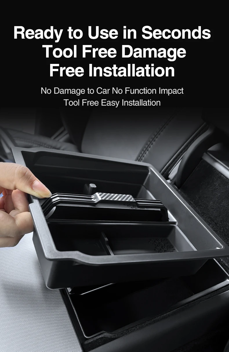 For Tesla New Model Y 2025 2026 Launch Juniper Model Y L Center Console Armrest Upper&Lower Storage Box Water Cup Mat Organizer