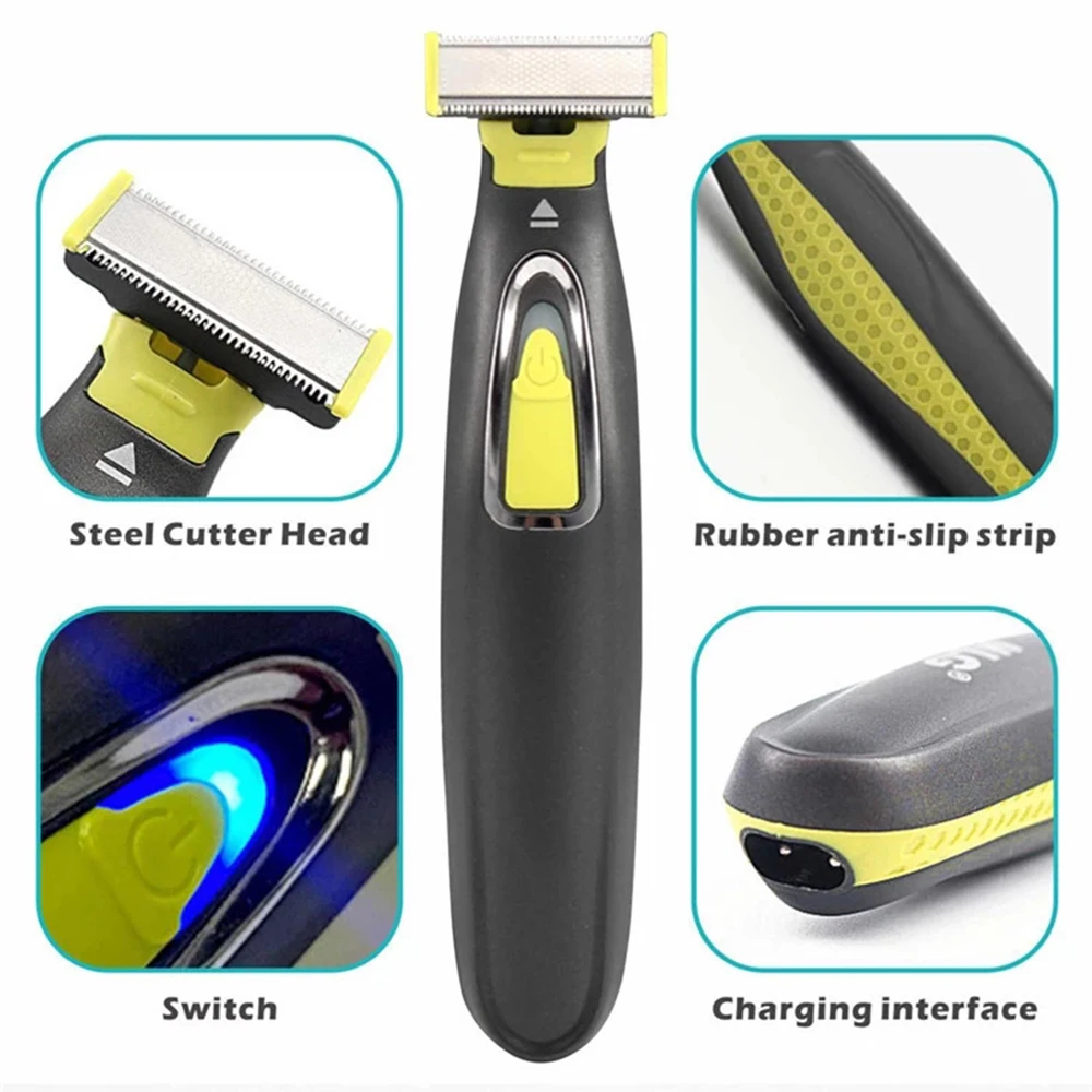 MLG Washable Rechargeable Electric Shaver Beard Razor Body Trimmer Hair Face Care Cleaning Men Shaving Machine 3