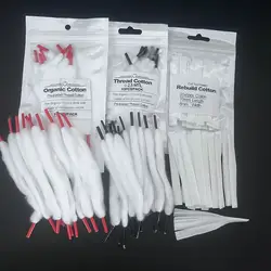 High Quality D2.5/3.0 Organic Bacon Cotton MTL/BoRo/RDL/DL/Mesh 1Pack Thread Wool Prime For BB Billet BOX AIO Tank 2.0 Version