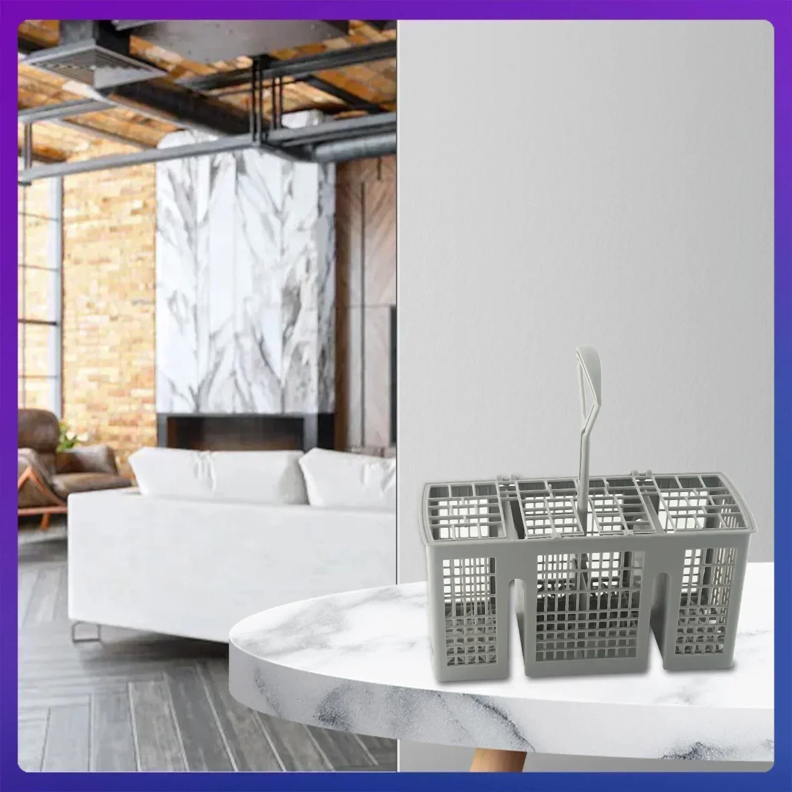 Kithchen Supplies Cutlery Basket Plastic Manufacturers Detachable Dishwasher Parts Durable Has A Cover