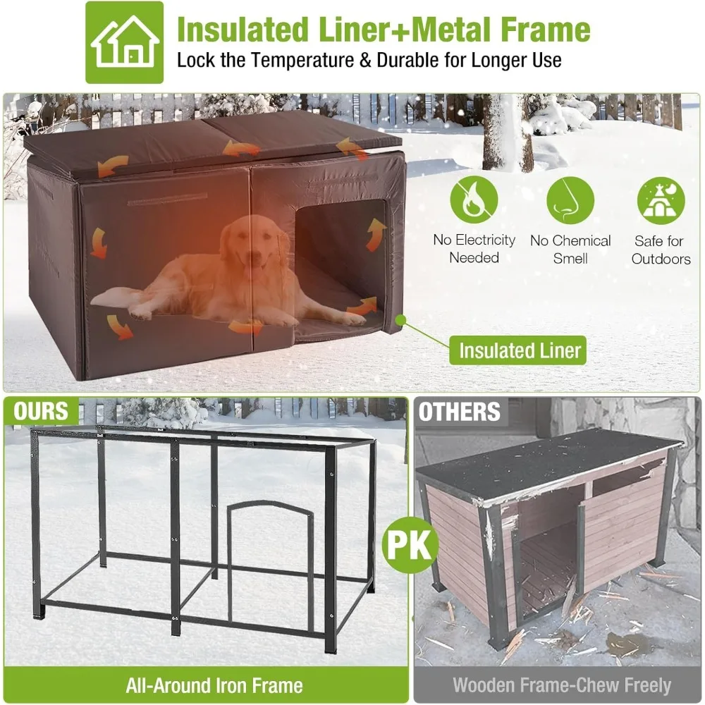 Extra Large Insulated Outdoor Dog House Kennel