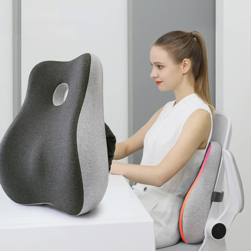 

Chair Cushion Set Memory Foam Seat Cushion Lumbar Support Orthopedic Pillow Protect Coccyx Relieve Back Pain Car Seat