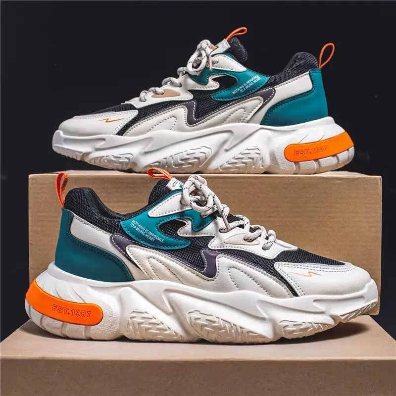 운동화 통기성 플랫폼 신발 남성용, 하이 퀄리티 편안한 스포츠 신발, 캐주얼 야외 메쉬 신발