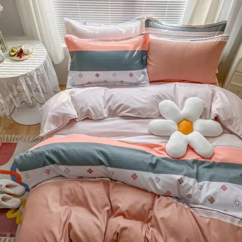 Fashionable Bedding Sets Four Piece Sheet Pure Cotton Comfortable Bed Textile