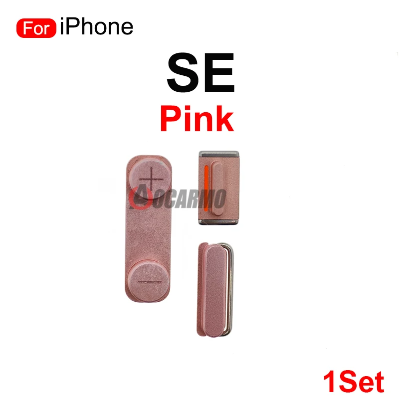 iPhone SE 1세대용 볼륨 업 다운 전원 켜기 끄기 측면 키 버튼 교체 부품 그레이 실버 핑크