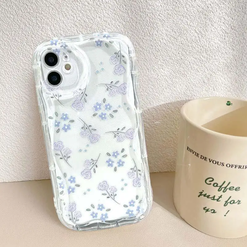 Floral Leaf Design Protective Phone Case Cover