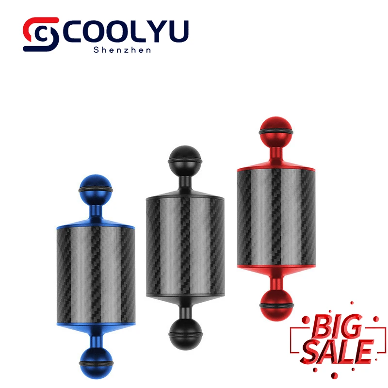 

8-inch Ultra Light Carbon Fiber Floating Double Ball Head Aluminum Alloy Diving Buoyancy Arm Suitable for Underwater Photography
