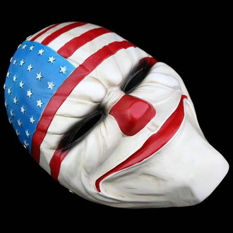 Payday 2 Resin Mask Heist Dallas/Wolf/Chains/Hoxton Cosplay Halloween Collection Horror Clown Masquerade Carnaval Costume Props 3d printed mask face mask 3d face masks masquerade mask halloween mask party masks horror mask