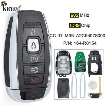 Keyforkess 902MHz ID49 Chip M3N-A2C94078000 164-R8154 Smart Remote Key Fob per Lincoln Continental MKC MKZ MKX Navigator Nautilus