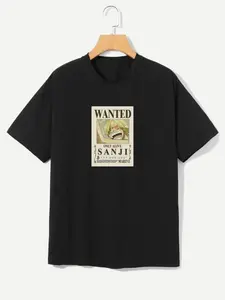 NAKAMA Футболка с Санжи из аниме One Piece (Ван Пис) черный XL