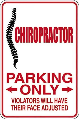 Decorazione Da Parete Vintage 8 X12 Chiropratico Parcheggio Solo Violatori Regolati, Stile Chic Decorativo Vecchio Arredamento Per La Casa Insegne In 