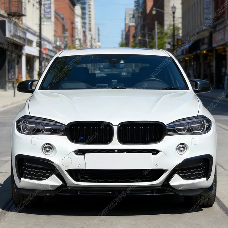 BMW X6 F16 M 스포츠 M50i M50d 2014 2015 2016 2017 2018 2019 프론트 범퍼 스포일러 립 레이싱 스플리터 바디 개조 키트