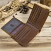 Luufan Vintage Men's Wallet Genuine Leather Short Purse Wallets Men Small Slim Coin Purse Trifold Carteira Pocket Male Wallet 1