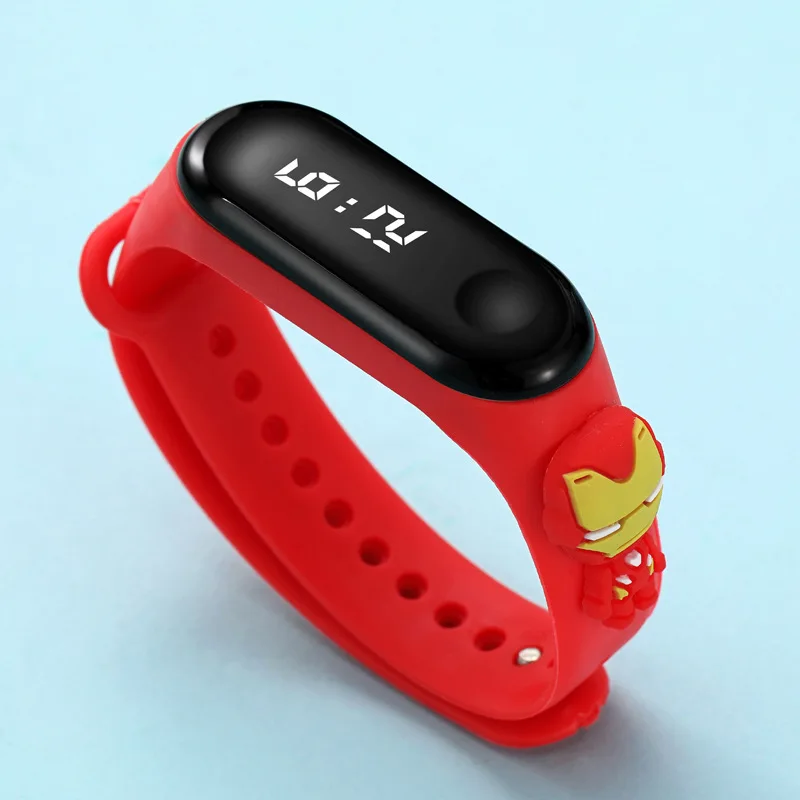 Disney Hulk iron Man Xiaomi Children's Watch Sports Touch Electronic LED Waterproof Bracelet kids toy Watch Birthday Gifts 3
