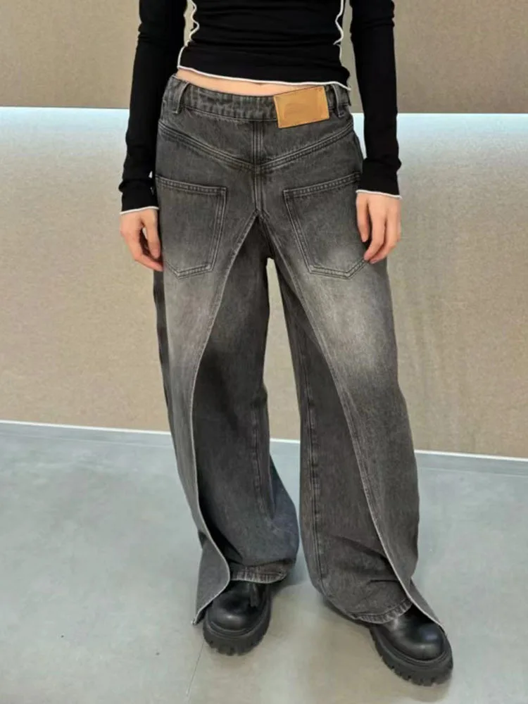 TURNTIDE*日本未入荷 Washed/ダーティダイ Wide Leg Denim/Jeans TURNTIDE*日本未入荷 ダメージ/Washed Wide Leg Denim/Jeans