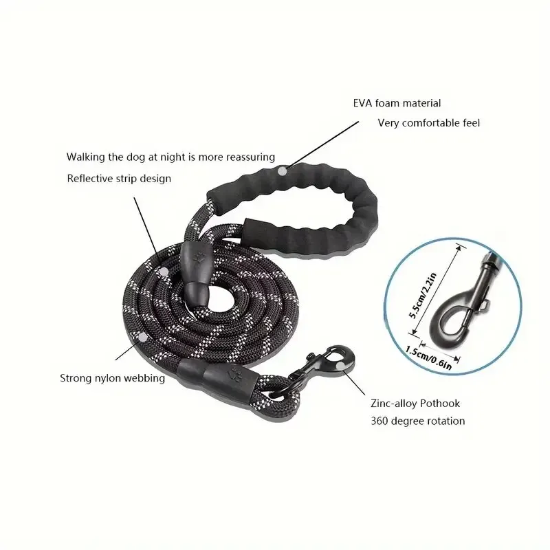 Reflective Padded Dog Leash 2
