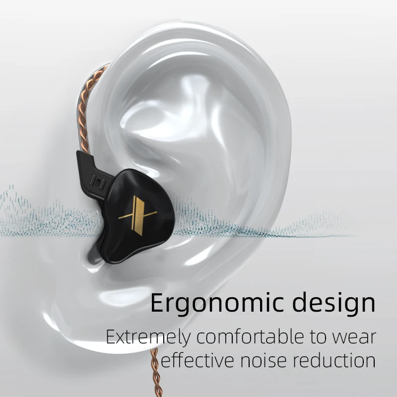 Kz-edx Wired Ruído Cancelando Fones de Ouvido Hifi Bass Earbuds in Ear Monitor Headphones Cabo Destacável Música dj Esporte Headset - Image 4