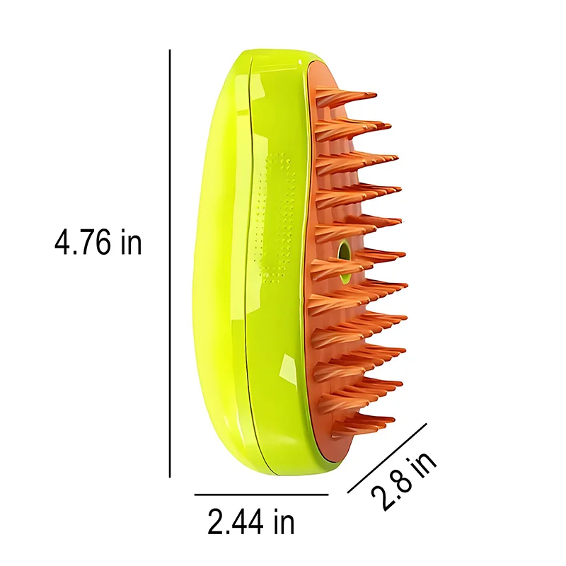 Pet Hair Brush Cat Steam 3in1 Steamy Floating Hair Brush Spray Massage Comb Rechargeable Slicker With Liquid Inlet
