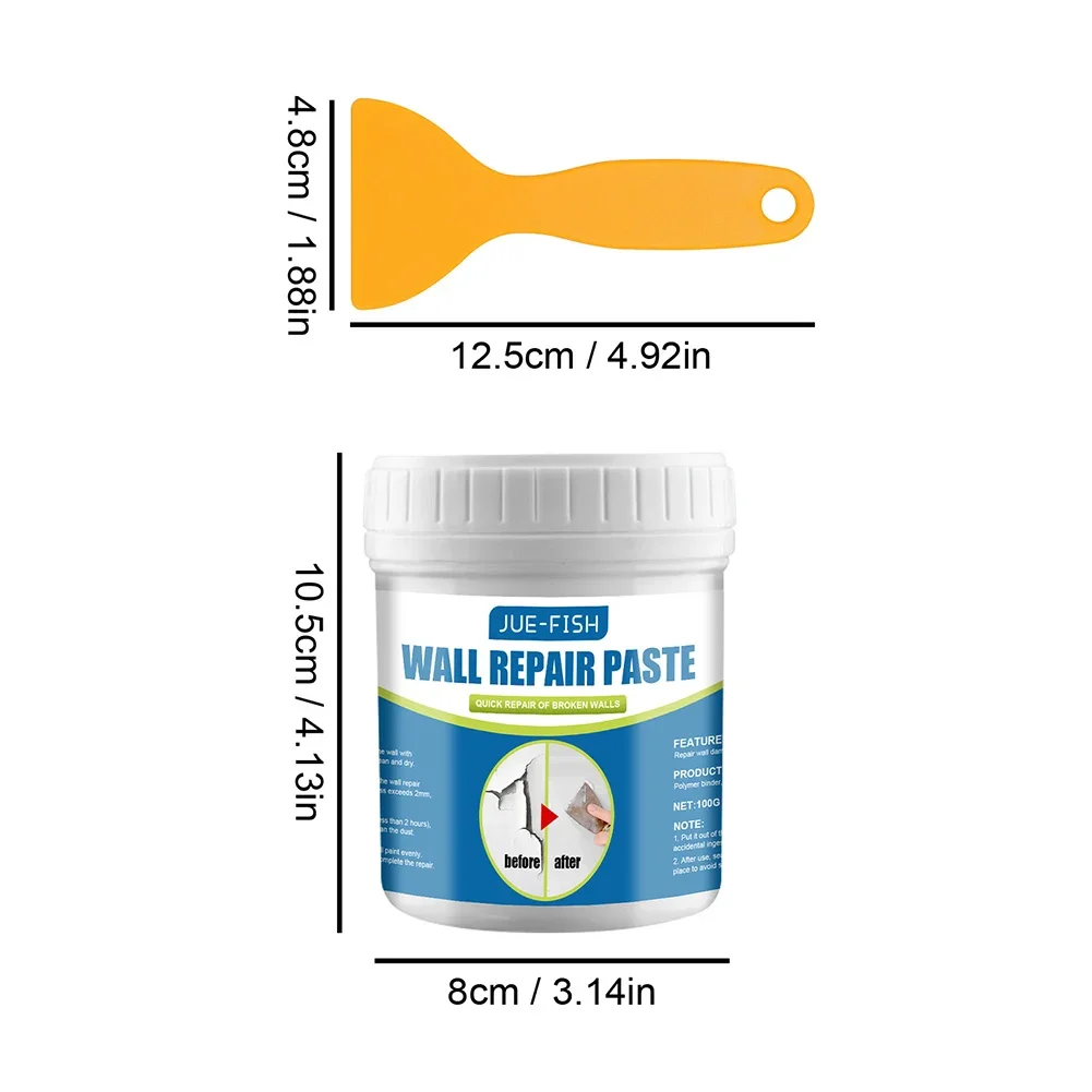 Ceramic Repair Agent 100g Multipurpose Strong Adhesion Professional Adhesive Repair Agent with Scraper for Bathroom Wall Floor