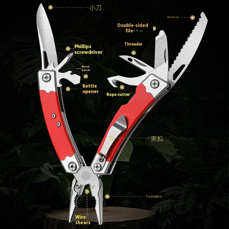 Multi Knife Camping Outdoor Folding Plier Electrician Hand Tools Pliers Multitool Multifuntional EDC Foldable Small Knives 6