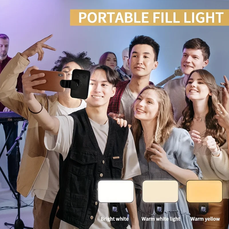Portable Rechargeable LED Fill Light Mini Selfie Fill Light for Mobile Phone Computer