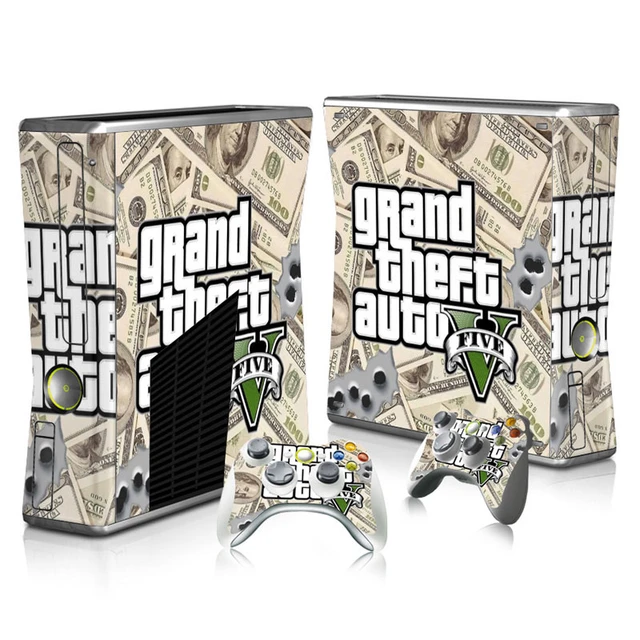 Grand Theft Auto V GTA 5 Skin Sticker Decal For Xbox 360 Slim Console and  Controllers Skins Stickers for Xbox360 Slim Vinyl - AliExpress