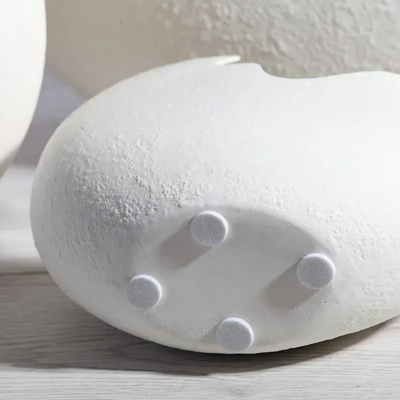 Ceramic Vases for Flowers Home Decoration Nordic Creative Modern White Eggshell Shape Household Natural Enjoy Slow Living 4
