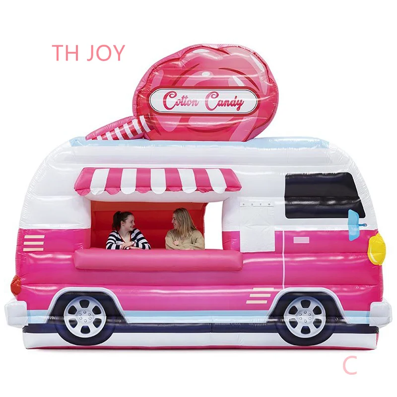 Outdoor Portable inflatable tent snack food truck, pop corn booth, inflatable drink car stand 2