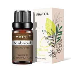 PHATOIL Aromatic Blend Essential Oil - Eucalyptus, Rose, Lemon, Bergamot, Vanilla, Peppermint (10ml) - 10ml (Sandalwood)