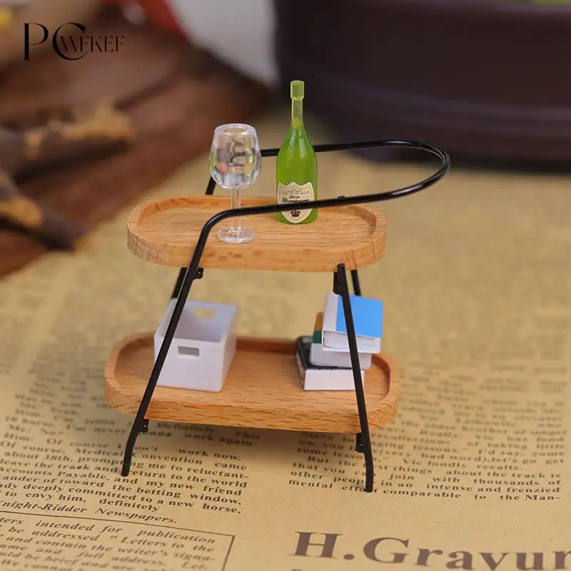 

1:12 Miniature Doll House Accessories Simulation Mini Play House Wooden Storage Rack Model