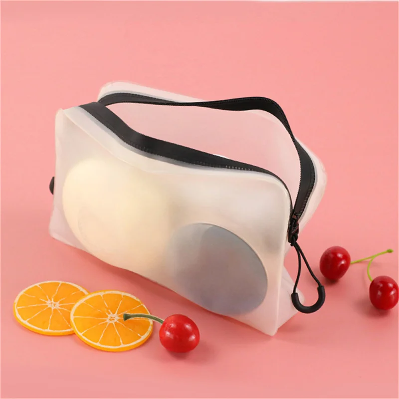 

New Travelling Cosmetic Bag Double Zip Ladies Cosmetic Bag Frosted Transparent Storage Bag Waterproof Wash Bag