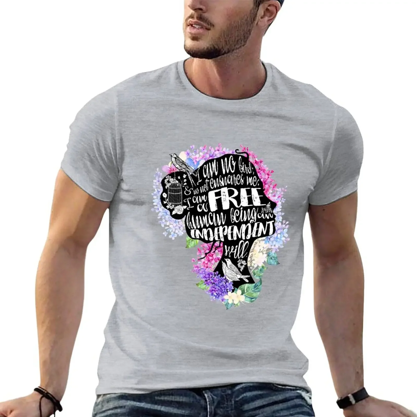 Jane Eyre - No Bird T-Shirt Abbigliamento Estetico Sublime Mens Graphic T-Shirt Pack