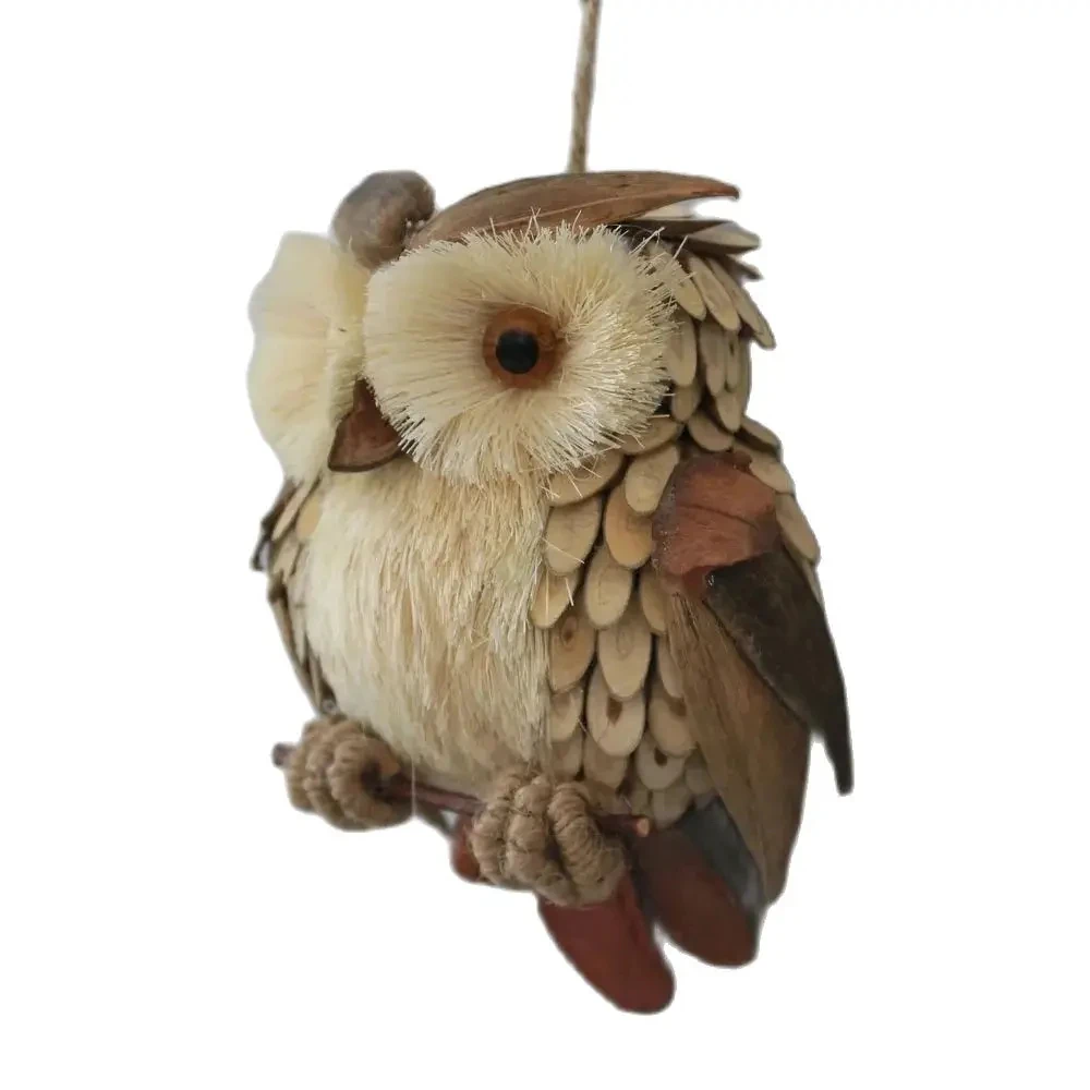 Handmade Natural Straw Hanging Ornaments, Owl Pendant, Christmas Party Supplies, Home Garden Decor, Tree Decorati Craft 4