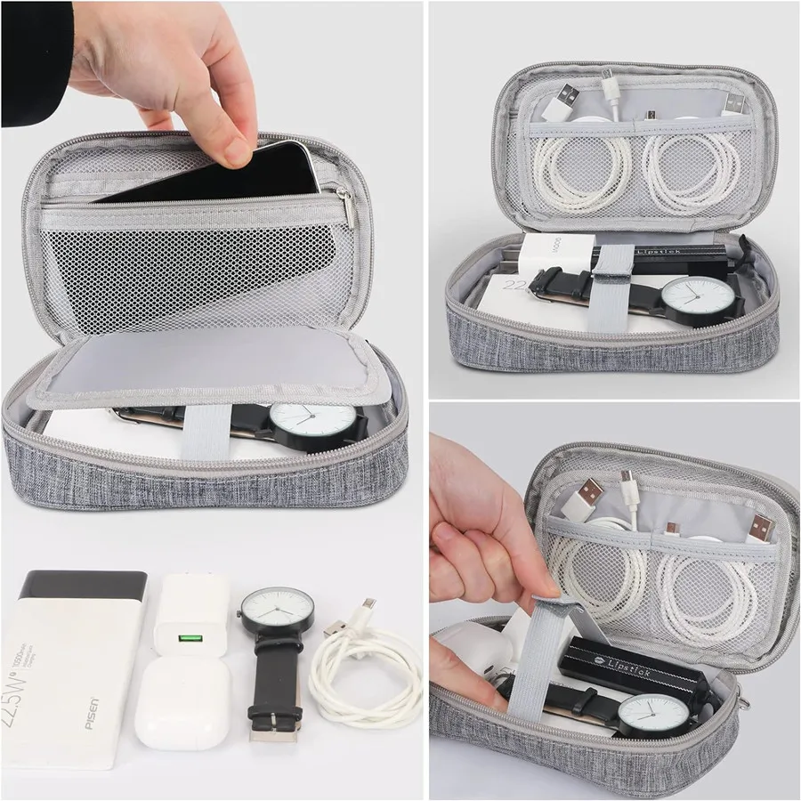 Cable Storage Bag Electronic Organizer Digital Charger Wires USB Power Pouch Travel Accessories