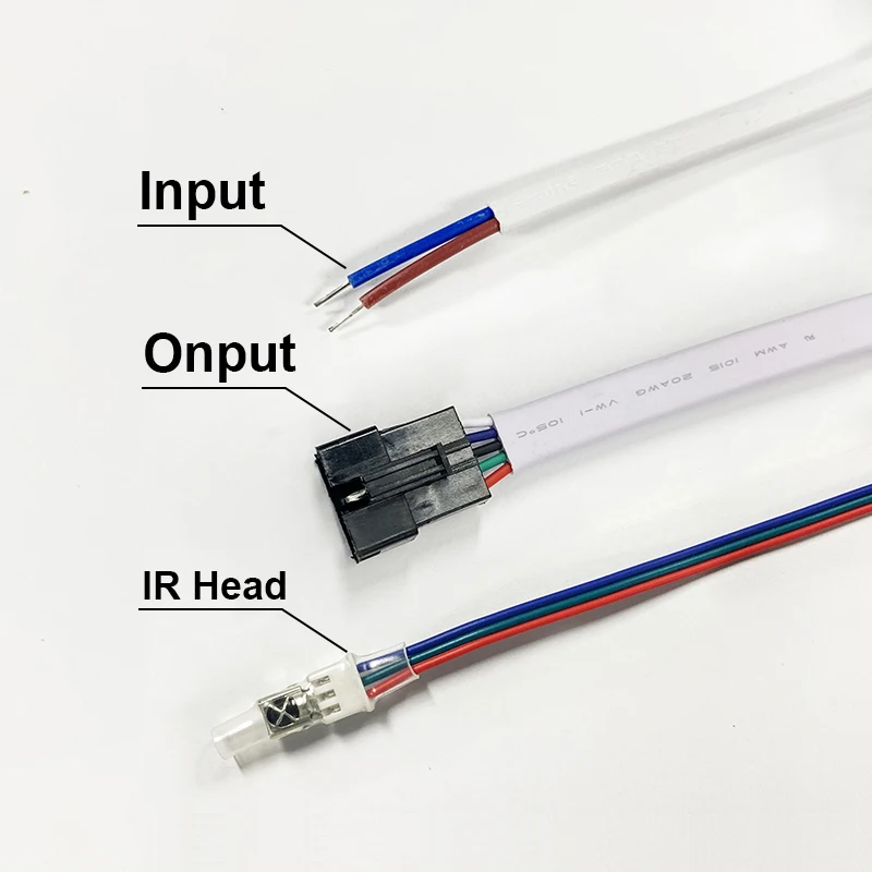 천장 조명용 3W/6W/12W/18W+RGB 변압기 2가지 출력 280mA LED 드라이버, 5핀 Connetor IR 수신기 헤드 AC110-265V 포함