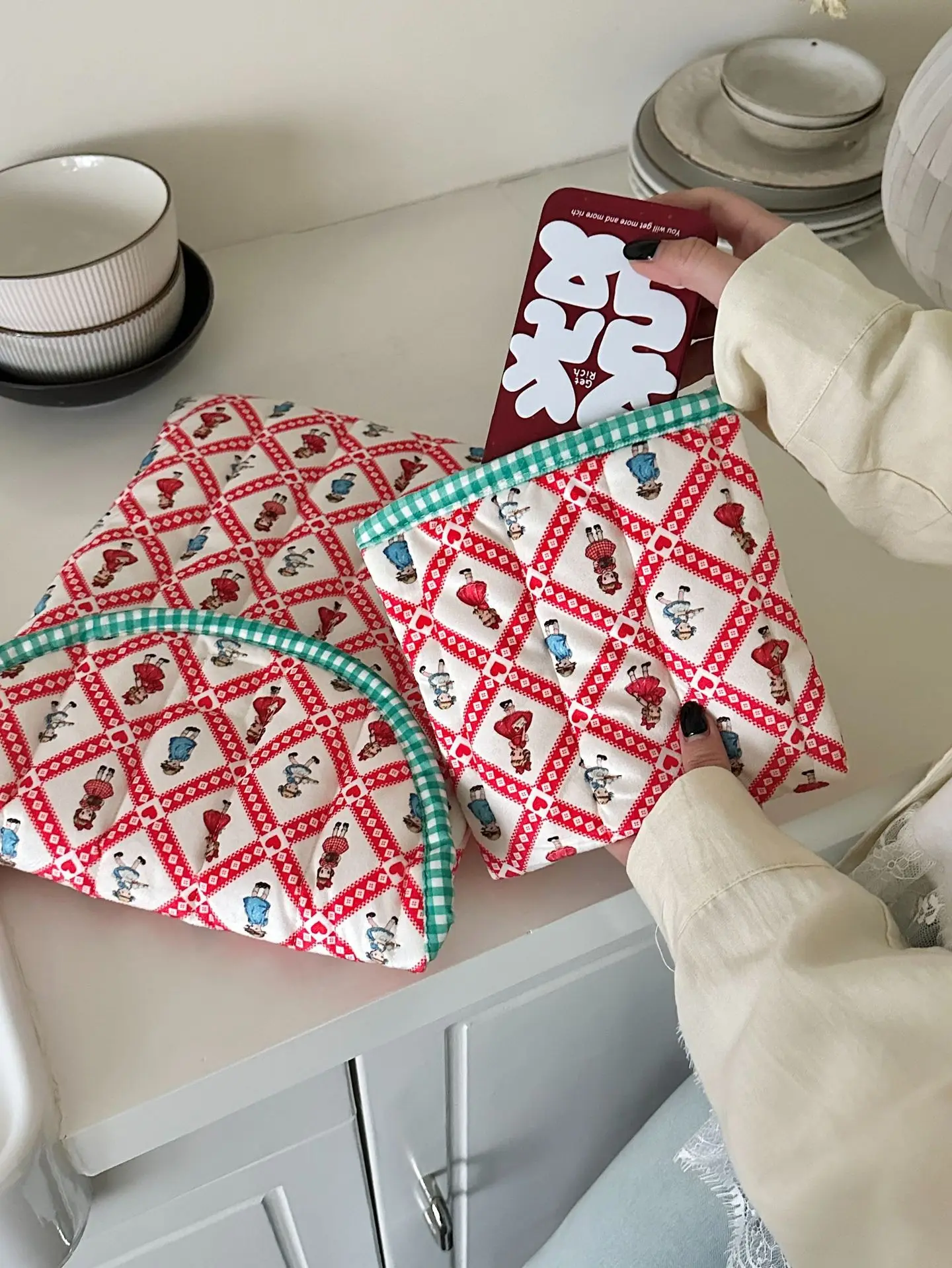 Korean version Laptop Sleeve For Ipad9.7-11 Macbook Air Pro 13.3 14 15 Dell Samsung LG 15.6 16 Inch Tablet Notebook Pouch