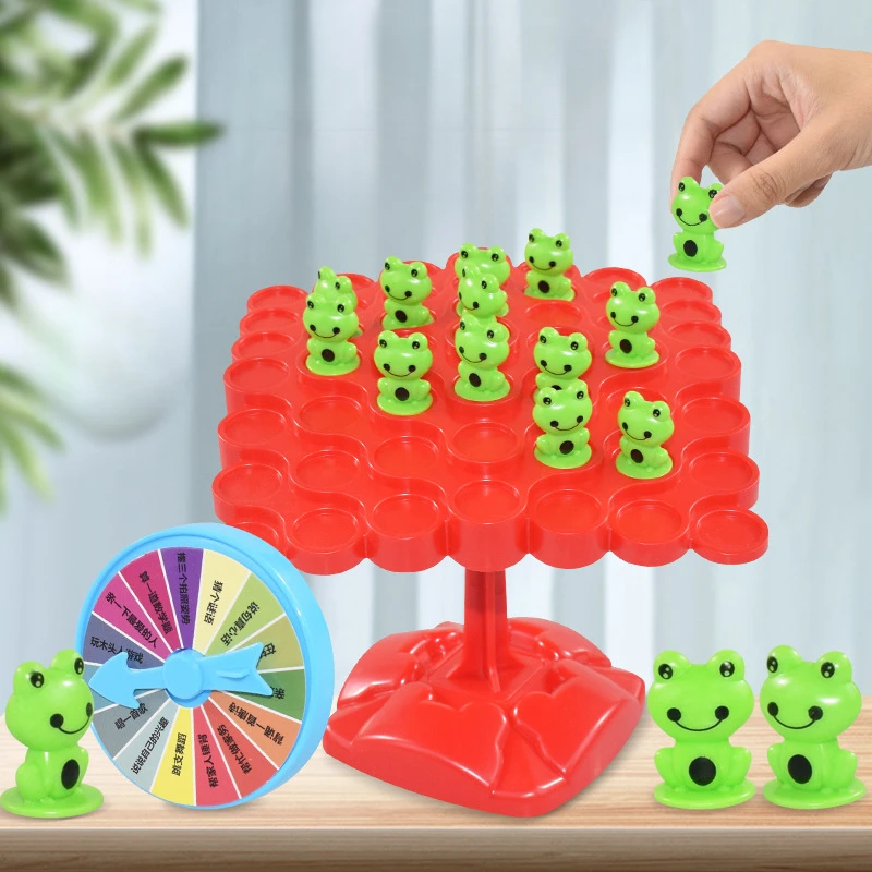 Fun Frog Balance Tree Children Math Toys Balancing Board Game Parent-child Interaction Tabletop Balance Game Toy Gift for Kids