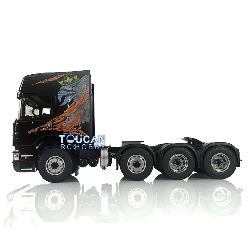 LESU 1/14 8*8 RC Tractor Truck Model Metal Chassis Painted Cabin Set Servo Motor Remote Control Vehicle Car for Boys Toys 5