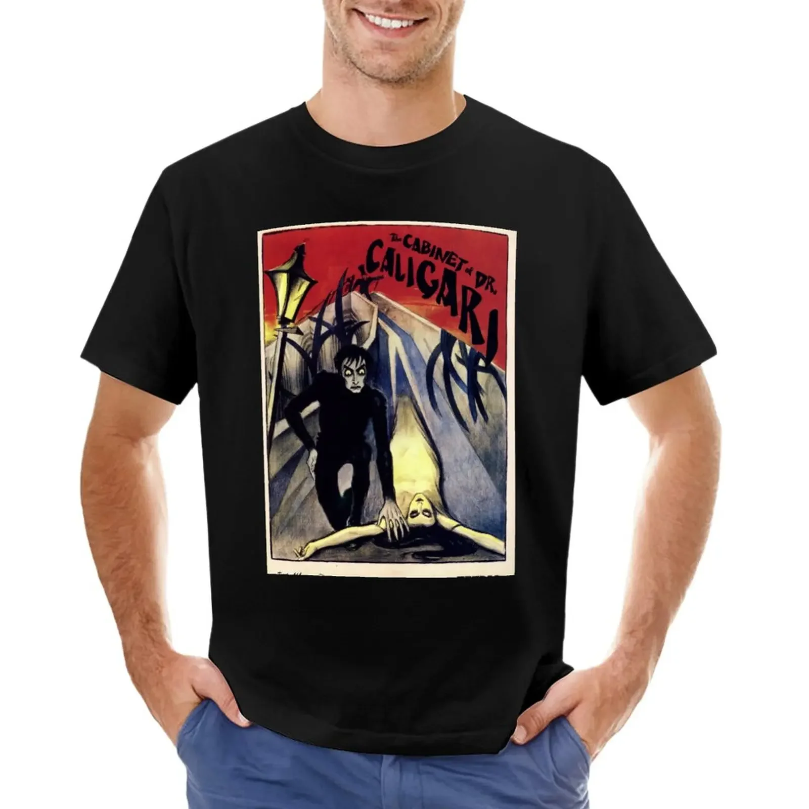 Мужская футболка с надписью «The Cabinet of Dr. Caligari»