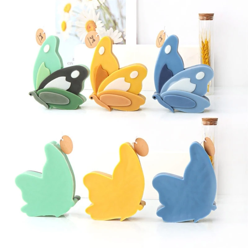 MXME Flat Butterfly Silicone Mold Handmade Soap Moulds for Candle Making